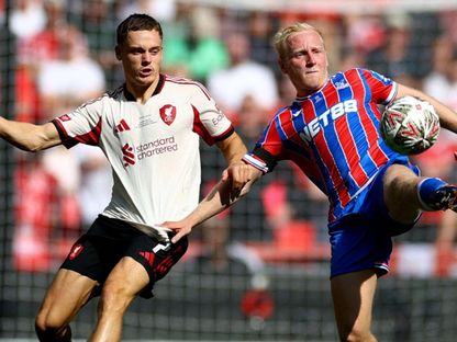 فلوريان فيرتز في مباراة ليفربول وكريستال بالاس ببطولة درع المجتمع الإنجليزي 10-8-2025 - Reuters