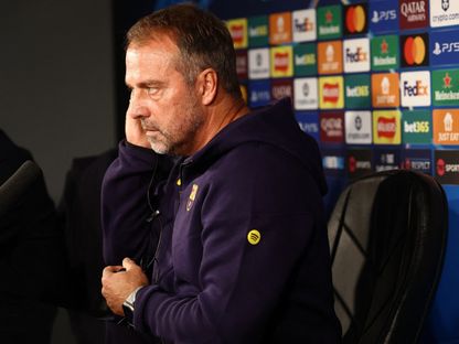 هانزي فليك مدرب برشلونة في مؤتمر صحفي قبل مواجهة نيوكاسل بدوري أبطال أوروبا - 17 سبتمبر 2025 - Reuters