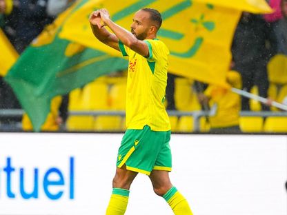 يوسف العربي يحتفل بهدفه في مباراة نانت ورين بالدوري الفرنسي - 20 سبتمبر 2025 - X/Ligue1