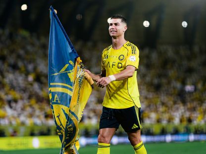 احتفال كريستيانو رونالدو نجم النصر بالفوز على الأهلي في كلاسيكو الدوري السعودي - 30 أبريل 2026 - X/@AlNassrFC