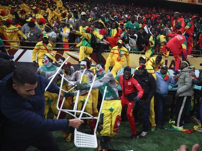 شغب خلال نهائي كأس أمم إفريقيا بين المغرب والسنغال - 18 يناير 2026 - REUTERS