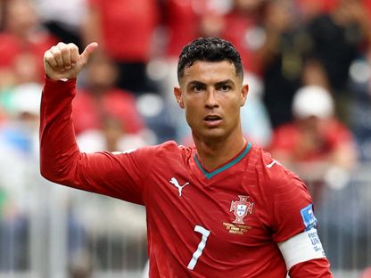 كريستيانو رونالدو خلال مباراة البرتغال وأوزبكستان في كأس العالم - 23 يونيو 2026 - Reuters