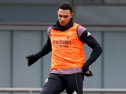 ترينت ألكسندر أرنولد خلال تدريب لريال مدريد - 13 فبراير 2026 - X/realmadrid