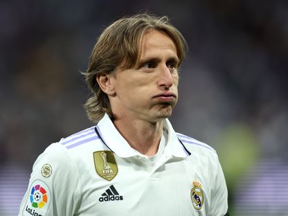 لوكا مودريتش خلال مباراة بين ريال مدريد وخيتافي - 13 مايو 2023 - Reuters