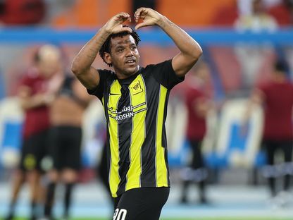 رومارينهو يحتفل بتسجيل هدف في شباك أولماليك الأوزبكي - 18 سبتمبر 2023 - twitter/ittihad