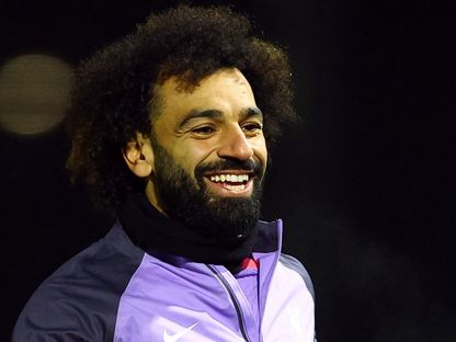 محمد صلاح خلال تدريب لليفربول – 29 نوفمبر 2023 - Reuters 