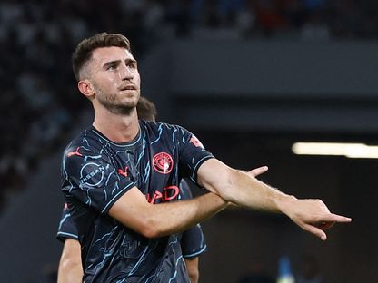 ايميريك لابورت مدافع مانشستر سيتي في مباراة فريقه أمام بايرن ميونيخ - 26 يوليو 2023 - Reuters