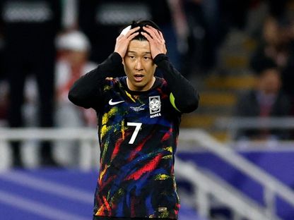 قائد كوريا الجنوبية سون هيونغ مين بعد الخسارة أمام الأردن في نصف نهائي كأس آسيا - 6 فبراير 2024 - Reuters