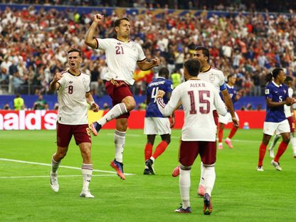 ميكيل أويارزابال مهاجم إسبانيا يحتفل بالتسجيل ضد فرنسا - 14 يوليو 2026 - Reuters