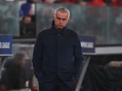 مدرب بنفيكا جوزيه مورينيو خلال مباراة ضد ريال مدريد في دوري أبطال أوروبا - 28 يناير 2026 - REUTERS