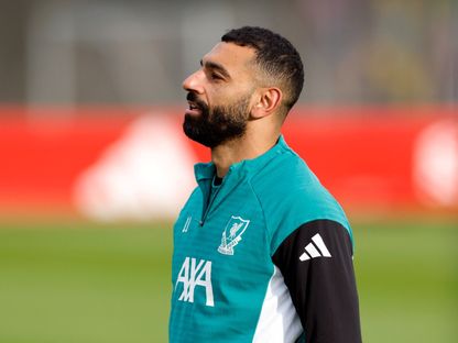 محمد صلاح في حصة تدريبية مع ليفربول قبل مواجهة مارسيليا في دوري أبطال أوروبا - 20 يناير 2026 - REUTERS
