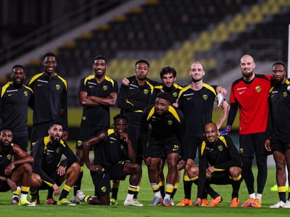 لاعبو الاتحاد خلال حصة تدريبية - 10 مارس 2026 - X/@ittihad