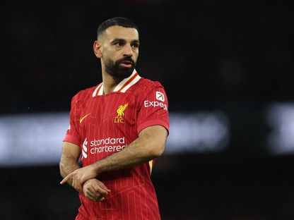 لاعب ليفربول محمد صلاح خلال مباراة مانشستر سيتي في الدوري الإنجليزي الممتاز - 23 فبراير 2025 - Reuters
