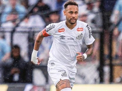 نيمار قائد سانتوس خلال مواجهة نوفوريزونتينو في ربع نهائي كأس البرازيل - 22 فبراير 2026 - X/@SantosFC