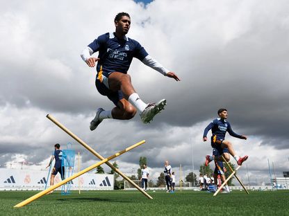جود بيلينغهام خلال تدريب لريال مدريد - 3 مايو 2025 - realmadrid.com
