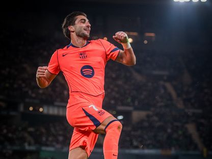 فيران توريس يحتفل بهدفه الثاني في مباراة ريال بيتيس وبرشلونة بالدوري الإسباني - 6 ديسمبر 2025 - X/FCBarcelona_es