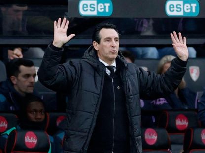 أوناي إيمري مدرب أستون فيلا خلال مباراة بورنموث في الدوري الإنجليزي - 7 فبراير 2026 - Reuters