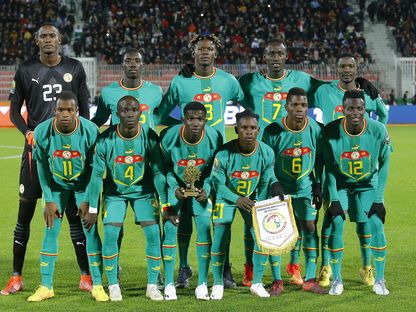 منتخب السنغال للاعبين المحليين في ملعب 19 مايو بمدينة عنابة شرق الجزائر  - Twitter/@CAF_Online