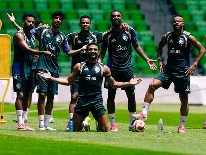 جانب من تحضيرات منتخب السعودية لمواجهة إسبانيا في كأس العالم - 18 يونيو 2026 - X/@SaudiNT