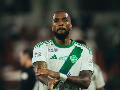 احتفال إيفان توني مهاجم الأهلي بتسجيل هدف في مرمى النجمة بالدوري السعودي - 19 فبراير 2026 - X/@ALAHLI_FC