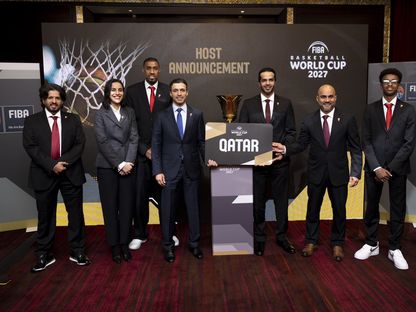 من الاعلان عن تنظيم قطر لنهائيات كأس العالم لكرة السلة 2027 - twitter/alraya_n