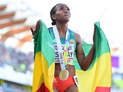 الإثيوبية تسيجاي تحرز ذهبية سباق 5 آلاف متر ببطولة العالم لألعاب القوى - 24 يوليو 2022 - Facebook/WorldAthletics