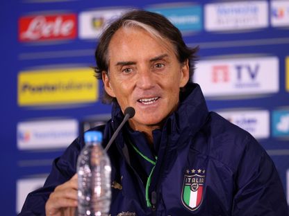روبرتو مانشيني المدير الفني لمنتخب إيطاليا لكرة القدم  - reuters