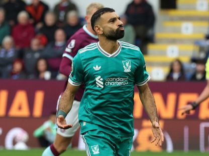 محمد صلاح مهاجم ليفربول يحتفل بهدفه في بيرنلي في الدوري الإنجليزي الممتاز - 14 سبتمبر 2025 - Reuters