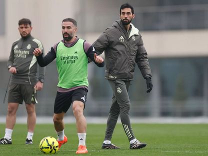 ألفارو أربيلوا خلال تدريب لريال مدريد - 15 يناير 2026 - realmadrid.com