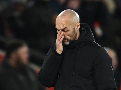 مدرب سوانزي لوك ويليامز خلال مباراة ساوثهامبتون في كأس الاتحاد الإنجليزي - 12 يناير 2025 - Reuters