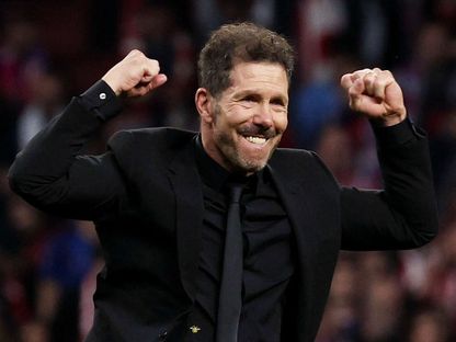 دييغو سيميوني بعد تأهل أتلتيكو مدريد على حساب كلوب بروج إلى ثمن نهائي دوري أبطال أوروبا - 24 فبراير 2026 - Reuters