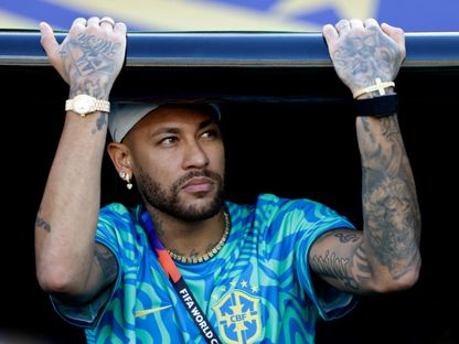 نيمار يتابع مباراة البرازيل والمغرب بكأس العالم - 14 يونيو 2026 - Reuters