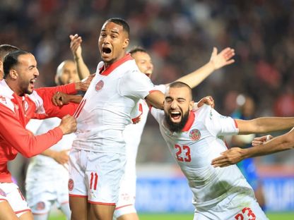 احتفال لاعبين من تونس بتسجيل هدف في مرمى مالاوي بتصفيات كأس العالم 2025 - 25 مارس 2025 - X/@Équipe Nationale Tunisienne