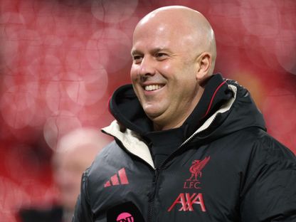 المدرب الهولندي أرني سلوت في مباراة ليفربول وبرايتون بالدور الرابع من كأس الاتحاد الإنجليزي - 14 فبراير 2026 - Reuters