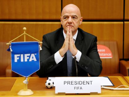 رئيس الاتحاد الدولي لكرة القدم (فيفا) جياني إنفانتينو - REUTERS