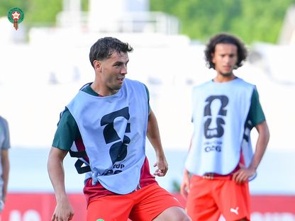 براهيم دياز خلال تدريب لمنتخب المغرب - 13 يونيو 2026 - X/EnMaroc