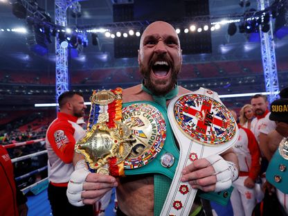  البريطاني تايسون فيوري بطل مجلس الملاكمة العالمية للوزن الثقيل  - Action Images via Reuters
