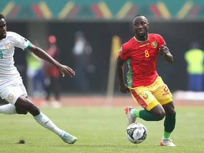جانب من مباراة السنغال وغينيا في بطولة كأس الأمم الإفريقية - 14 يناير 2022 - cafonline.com