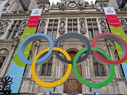 شعار الألعاب الأولمبية في العاصمة الفرنسية باريس- 01 سبتمبر 2022 - USA TODAY Sports