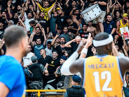 جانب من مباراة الرياضي والحكمة في نهائي كأس لبنان لكرة السلة - 30يوليو 2026 - facebook/AlRiyadiClub