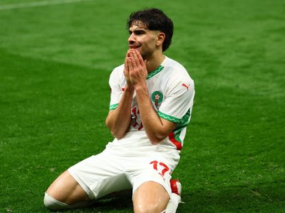 عبد الصمد الزلزولي خلال مباراة المغرب والسنغال في نهائي كأس أمم إفريقيا - 18 يناير 2026 - REUTERS