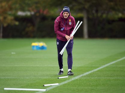 توماس توخيل خلال تدريب لمدرب إنجلترا - 13 أكتوبر 2025 - Action Images via Reuters