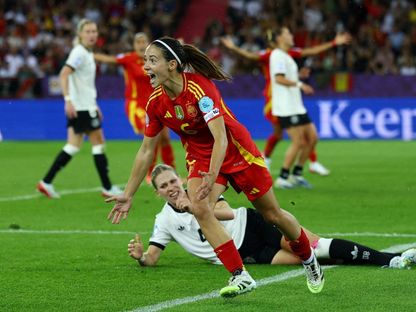 أيتانا بونماتي تسجل هدف فوز إسبانيا على ألمانيا في نصف نهائي بطولة أوروبا للسيدات - 24 يوليو 2025 - Reuters