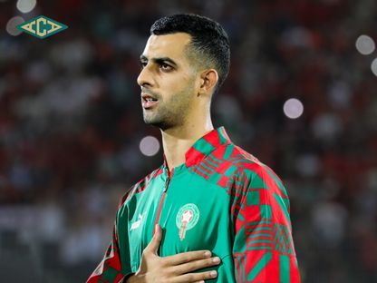 يوسف بلعمري لاعب الرجاء الرياضي ومنتخب المغرب قبل مباراة إفريقيا الوسطى بتصفيات كأس إفريقيا 2025 - 12 أكتوبر 2024 - X/@RCAofficiel