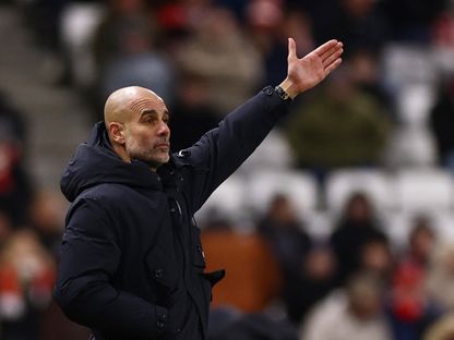 بيب غوارديولا مدرب مانشستر سيتي خلال مواجهة سندرلاند في الدوري الإنجليزي الممتاز - 1 يناير 2026 - Reuters