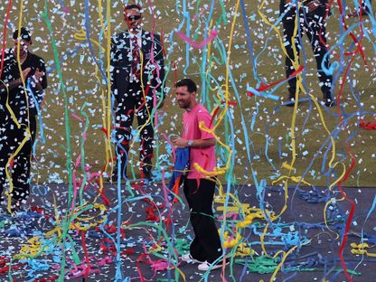 الأرجنتيني ليونيل ميسي خلال زيارته للهند - 15 ديسمبر 2025 - REUTERS