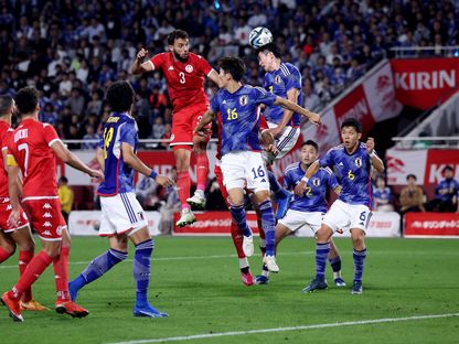 من مباراة اليابان وتونس الودية - 17 أكتوبر 2023 - AFP