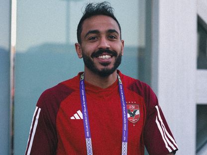 محمود عبد المنعم "كهربا" مع بعثة الأهلي في جدة - 13 ديسمبر 2023 - X/@AlAhly