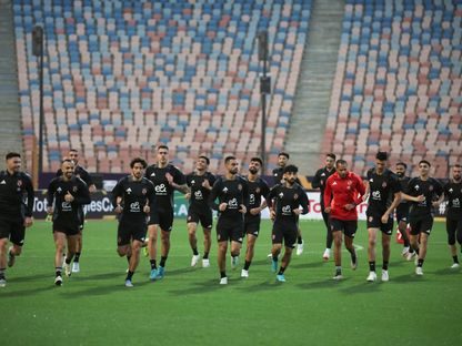 تدريبات نادي الأهلي المصري قبل مواجهة صن داونز الجنوب إفريقي في إياب نصف نهائي أبطال إفريقيا - 24 أبريل 2025 - X/@AlAhly