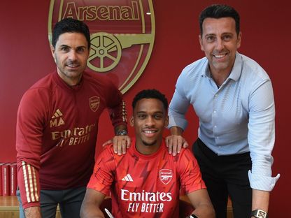 الهولندي جورين تيمبر يوقع عقود انتقاله إلى أرسنال الإنجليزي - 14 يوليو 2023 - https://twitter.com/Arsenal/